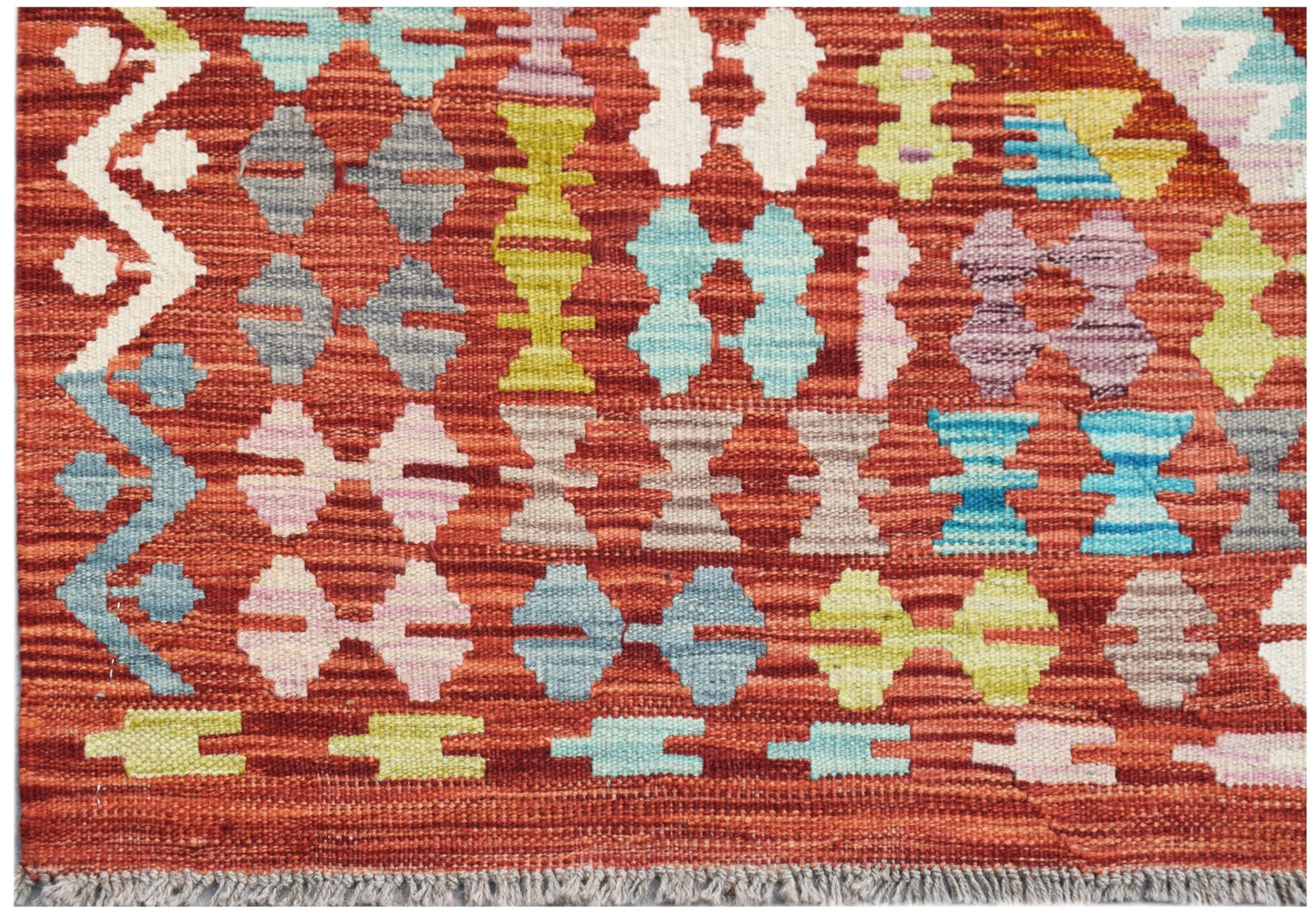 Handmade Afghan Maimana Kilim | 391 x 311 cm | 12'10" x 10'3" - Najaf Rugs & Textile