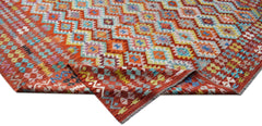 Handmade Afghan Maimana Kilim | 391 x 311 cm | 12'10" x 10'3" - Najaf Rugs & Textile
