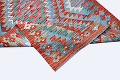 Handmade Maimana Killim Hallway Runner | 235 x 88 cm | 7'9" x 2'11" - Najaf Rugs & Textile