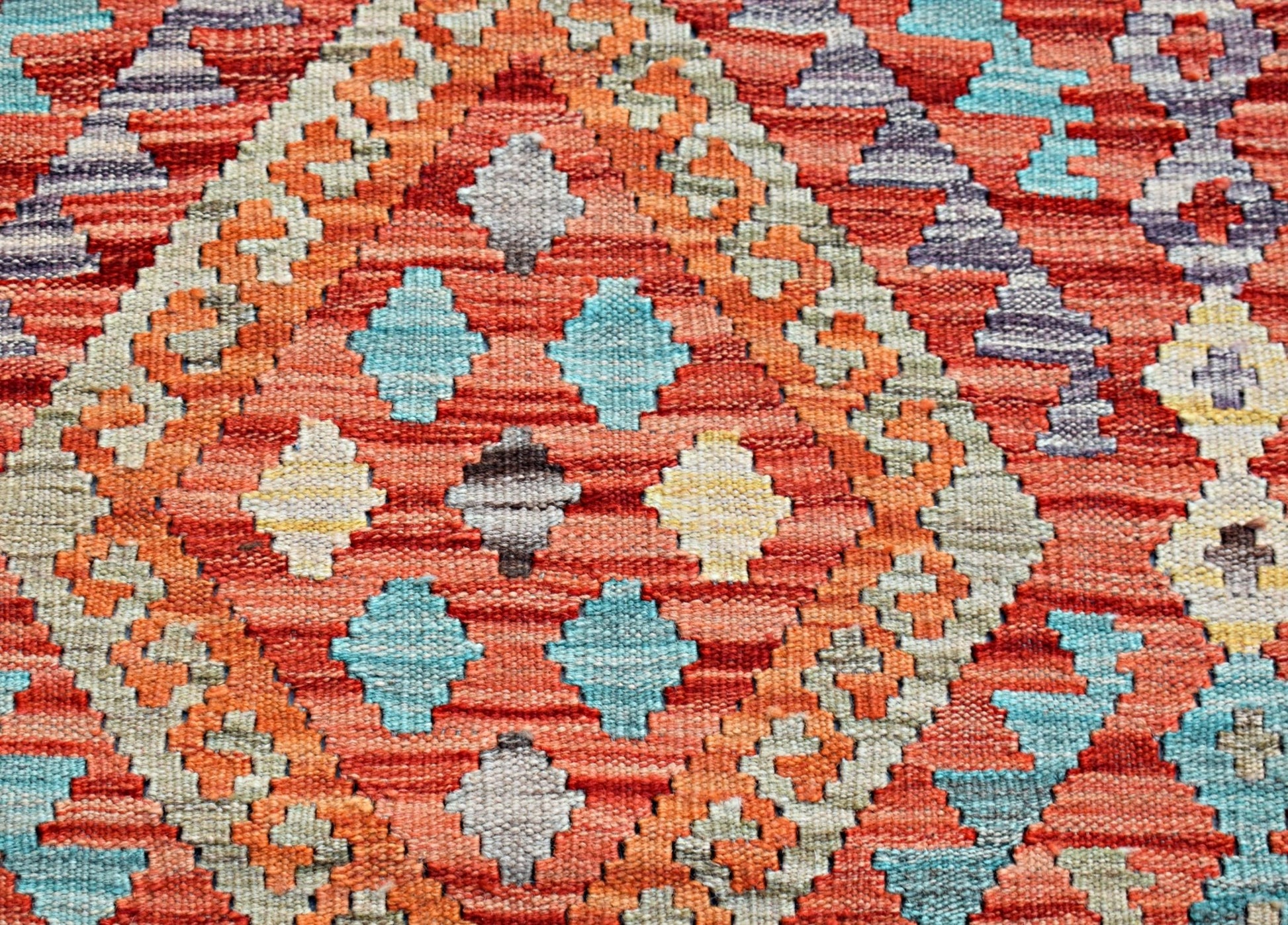 Handmade Maimana Killim Hallway Runner | 289 x 87 cm | 9'6" x 2'10" - Najaf Rugs & Textile