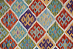 Handmade Maimana Killim Hallway Runner | 294 x 83 cm | 9'8" x 2'9" - Najaf Rugs & Textile