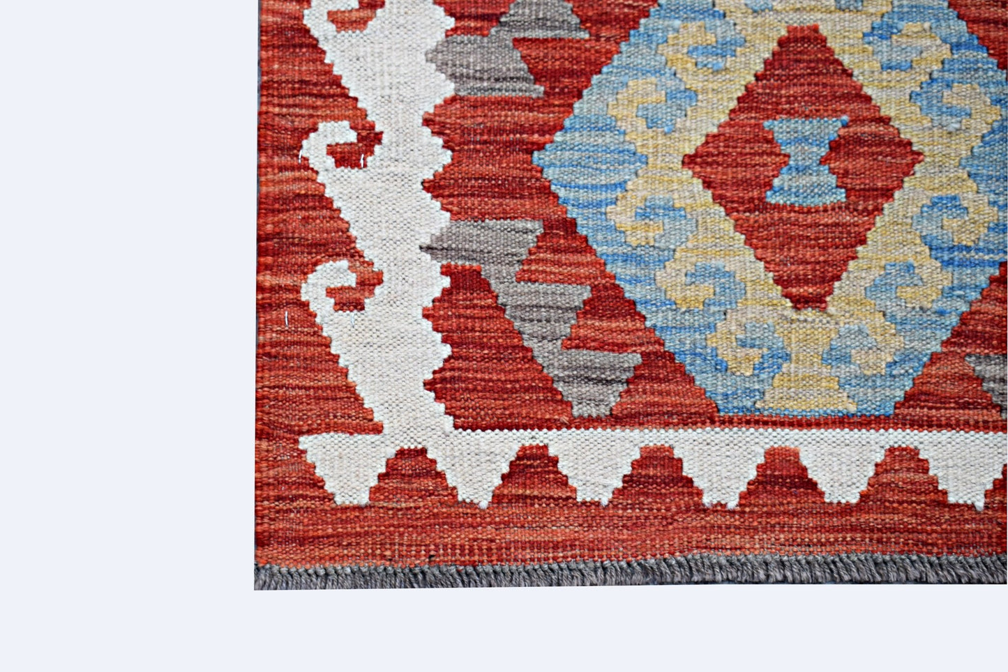 Handmade Maimana Killim Hallway Runner | 296 x 76 cm | 9'9" x 2'6" - Najaf Rugs & Textile