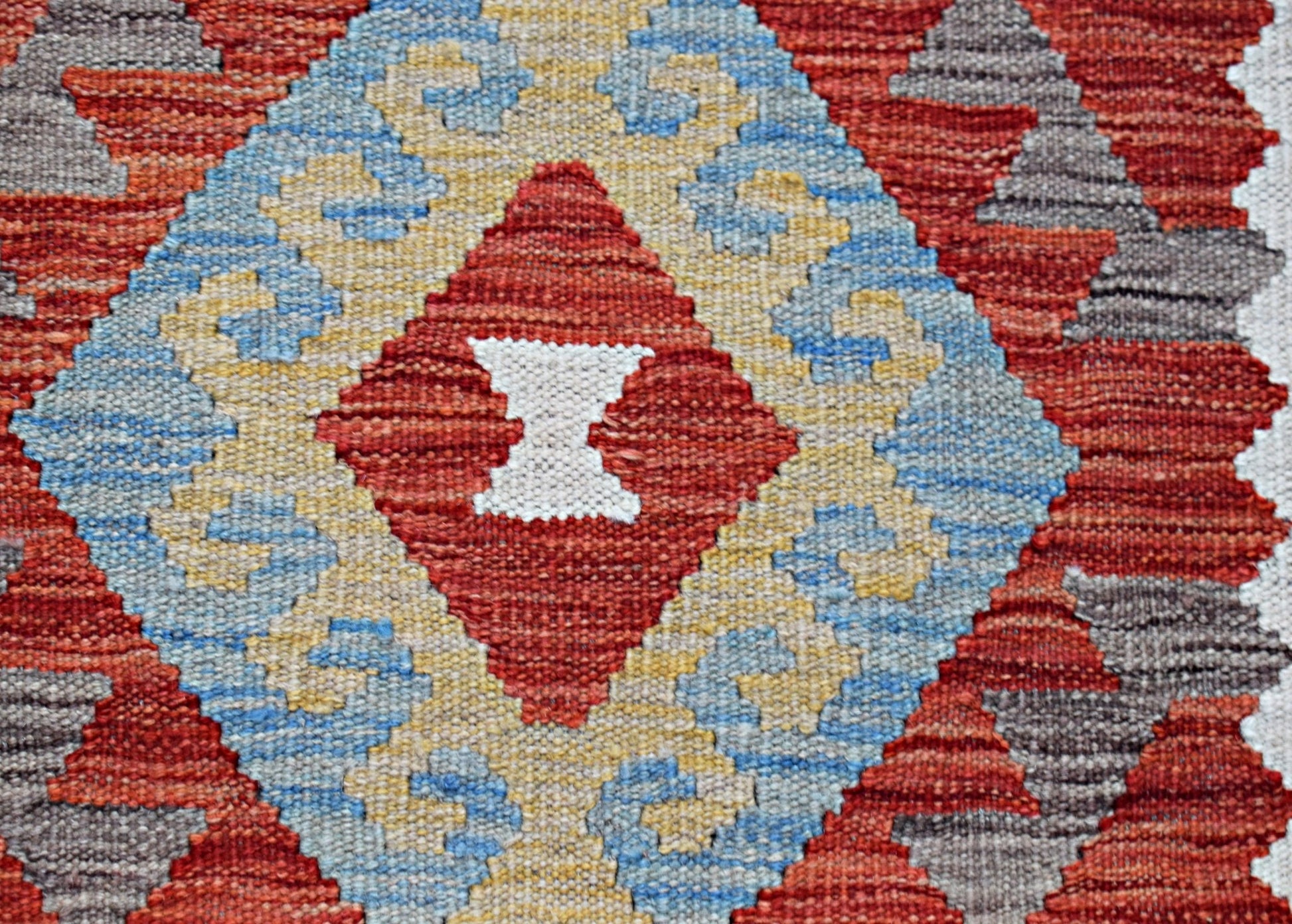 Handmade Maimana Killim Hallway Runner | 296 x 76 cm | 9'9" x 2'6" - Najaf Rugs & Textile