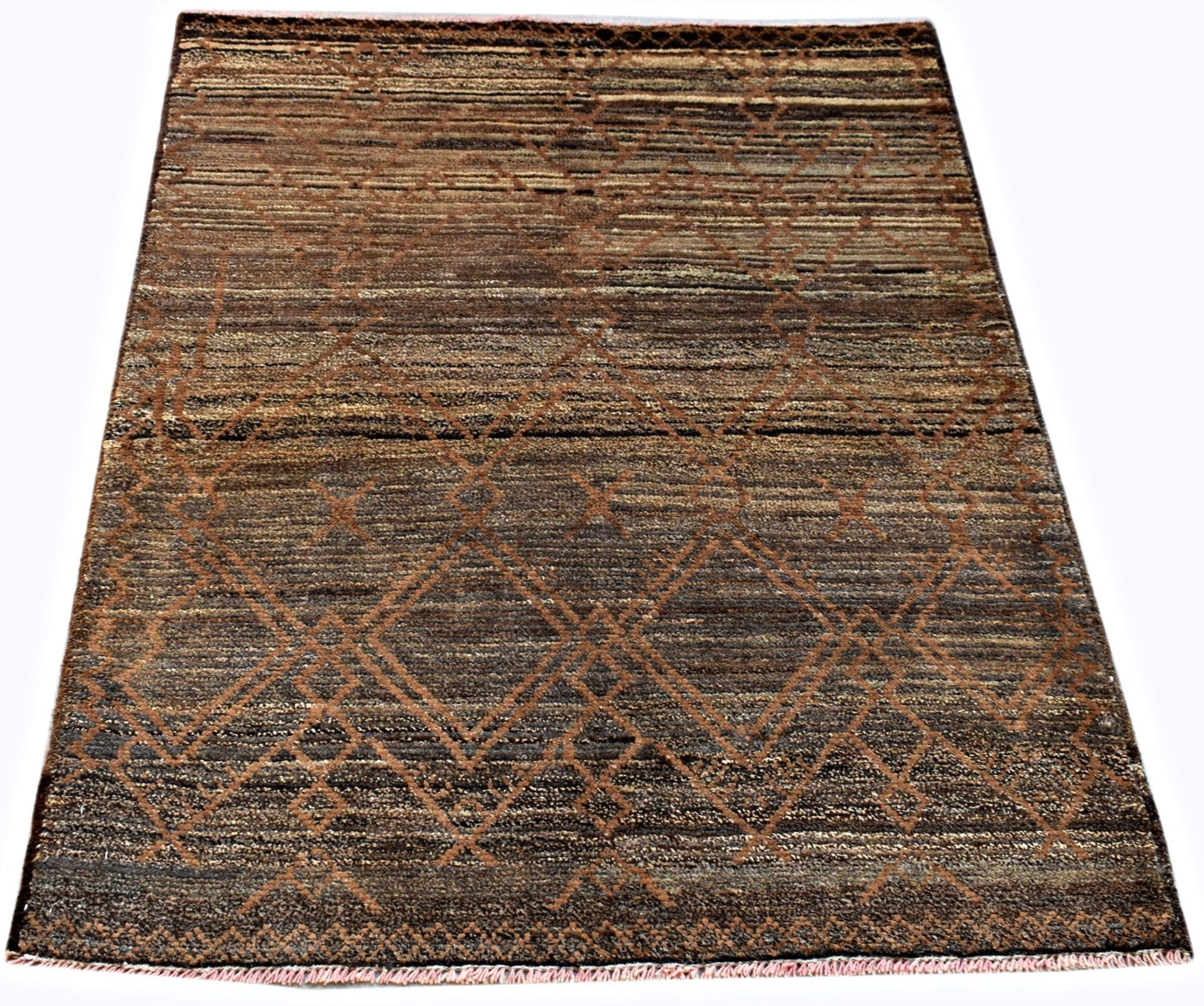 Handmade Tribal Afghan Berber Rug | 130 x 98 cm | 4'3" x 3'3" - Najaf Rugs & Textile