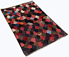 Handmade Tribal Afghan Berber Rug | 131 x 88 cm | 4'3" x 2'11" - Najaf Rugs & Textile
