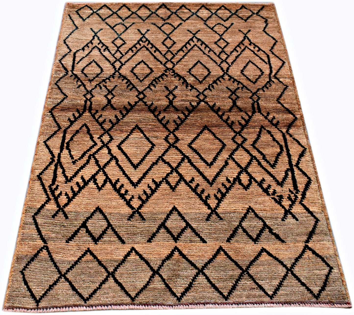 Handmade Tribal Afghan Berber Rug | 137 x 93 cm | 4'6" x 3' - Najaf Rugs & Textile