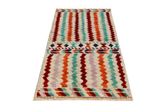 Handmade Tribal Afghan Rug | 140 x 83 cm | 4'7" x 2'9" - Najaf Rugs & Textile