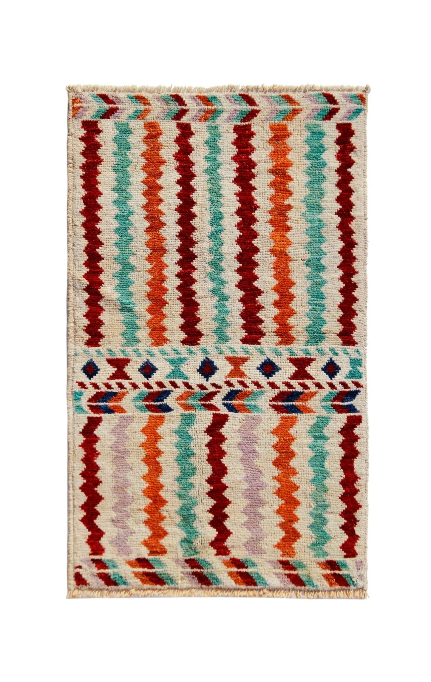 Handmade Tribal Afghan Rug | 140 x 83 cm | 4'7" x 2'9" - Najaf Rugs & Textile