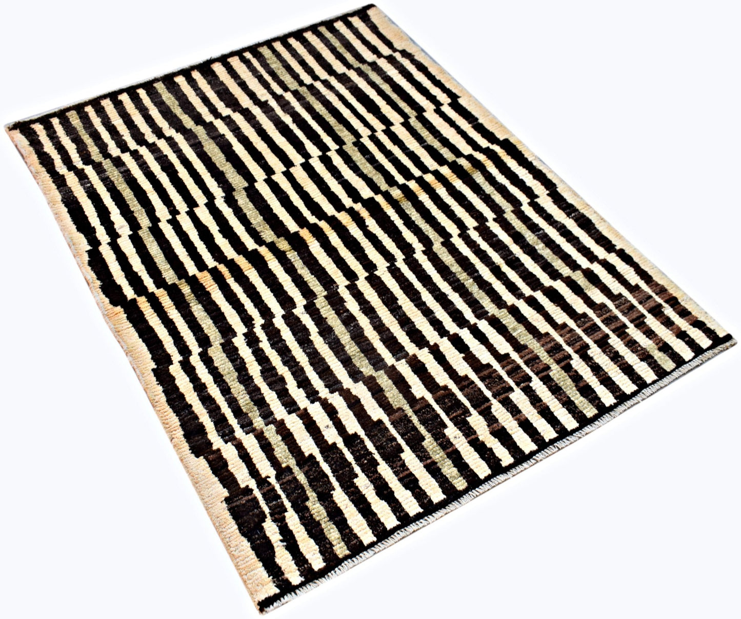Handmade Tribal Afghan Berber Rug | 141 x 106 cm | 4'8" x 3'6" - Najaf Rugs & Textile