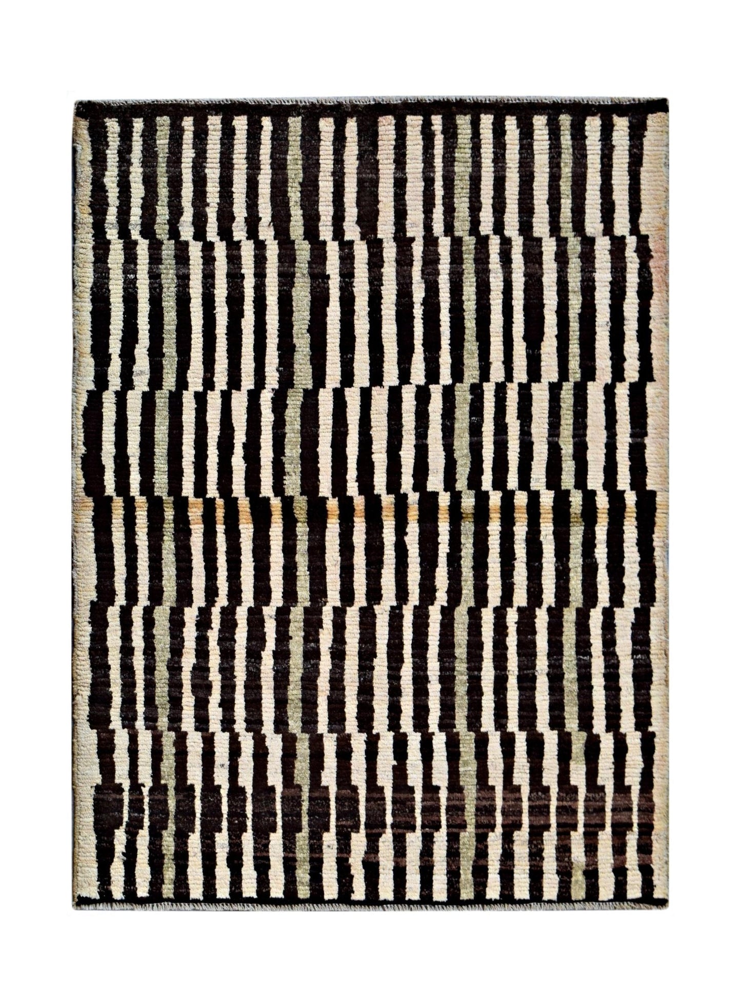 Handmade Tribal Afghan Berber Rug | 141 x 106 cm | 4'8" x 3'6" - Najaf Rugs & Textile