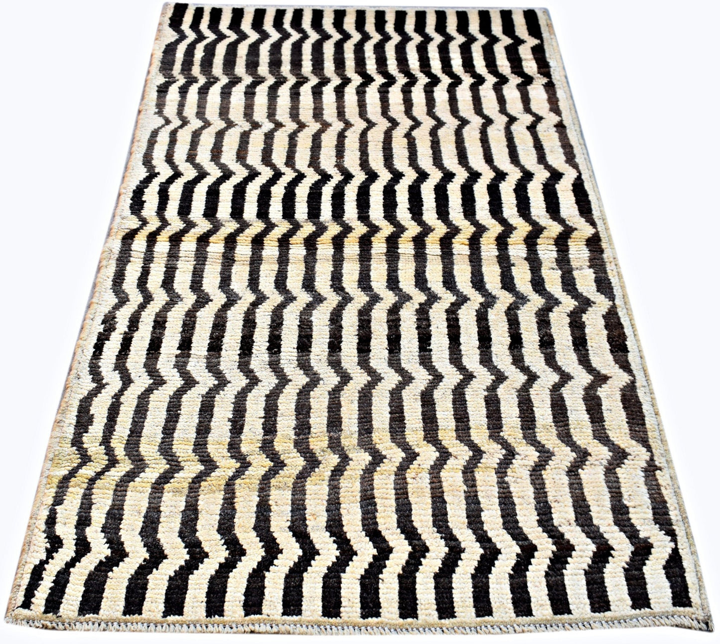 Handmade Tribal Afghan Berber Rug | 145 x 93 cm | 4'10" x 3' - Najaf Rugs & Textile