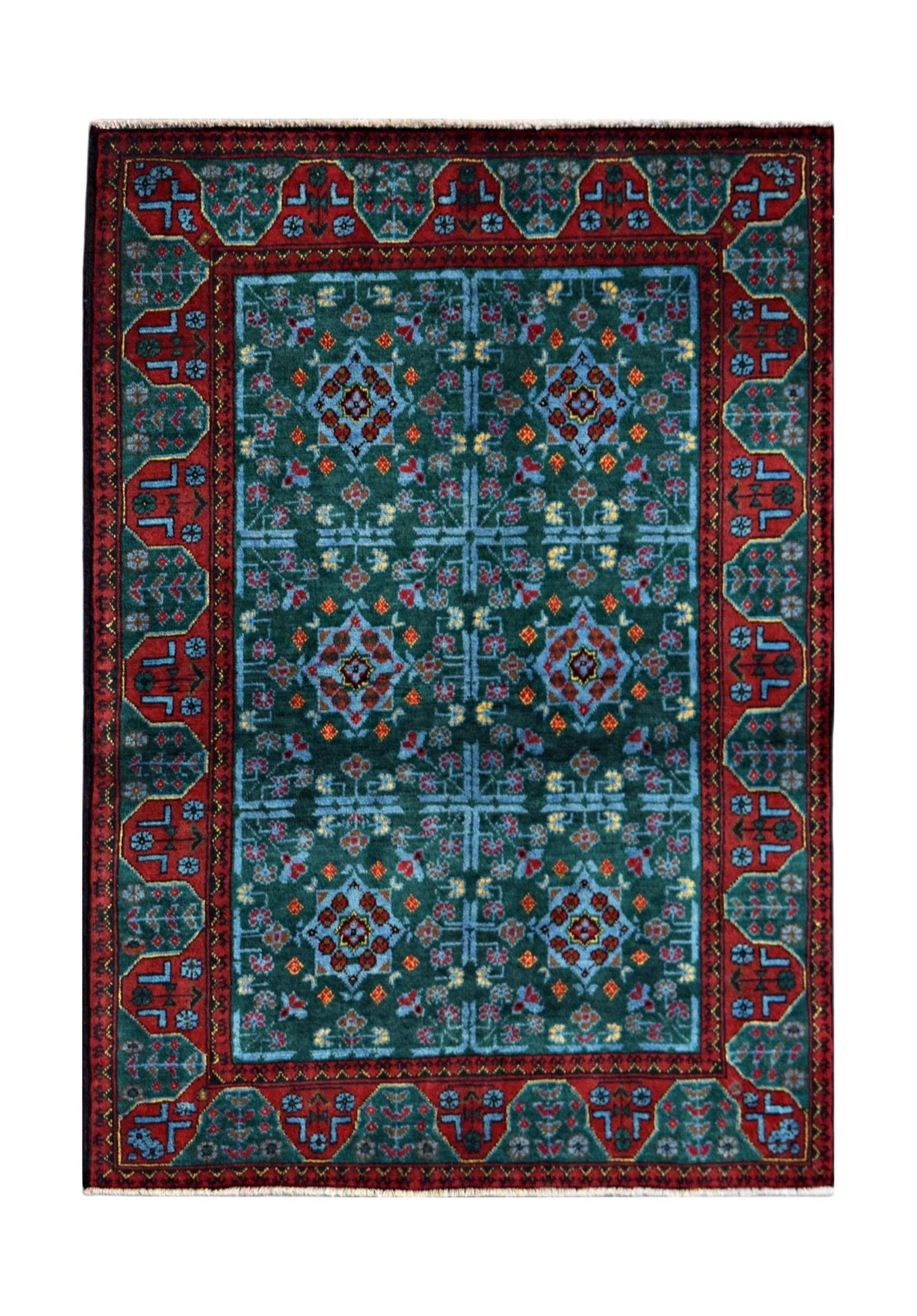Handmade Tribal Afghan Rug | 147 x 106 cm | 4'10" x 3'6" - Najaf Rugs & Textile