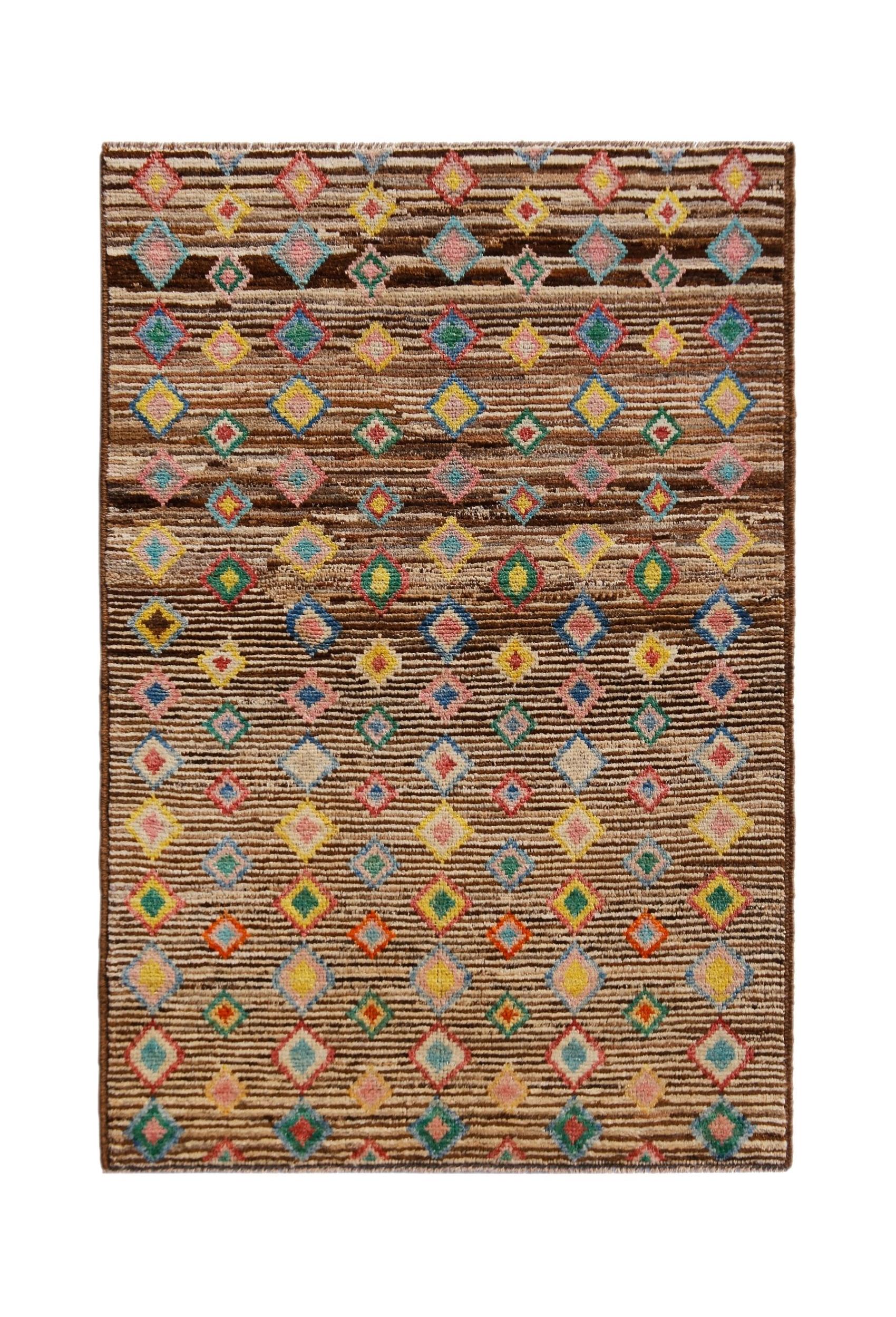 Handmade Tribal Afghan Rug | 150 x 102 cm | 4'11" x 3'4" - Najaf Rugs & Textile