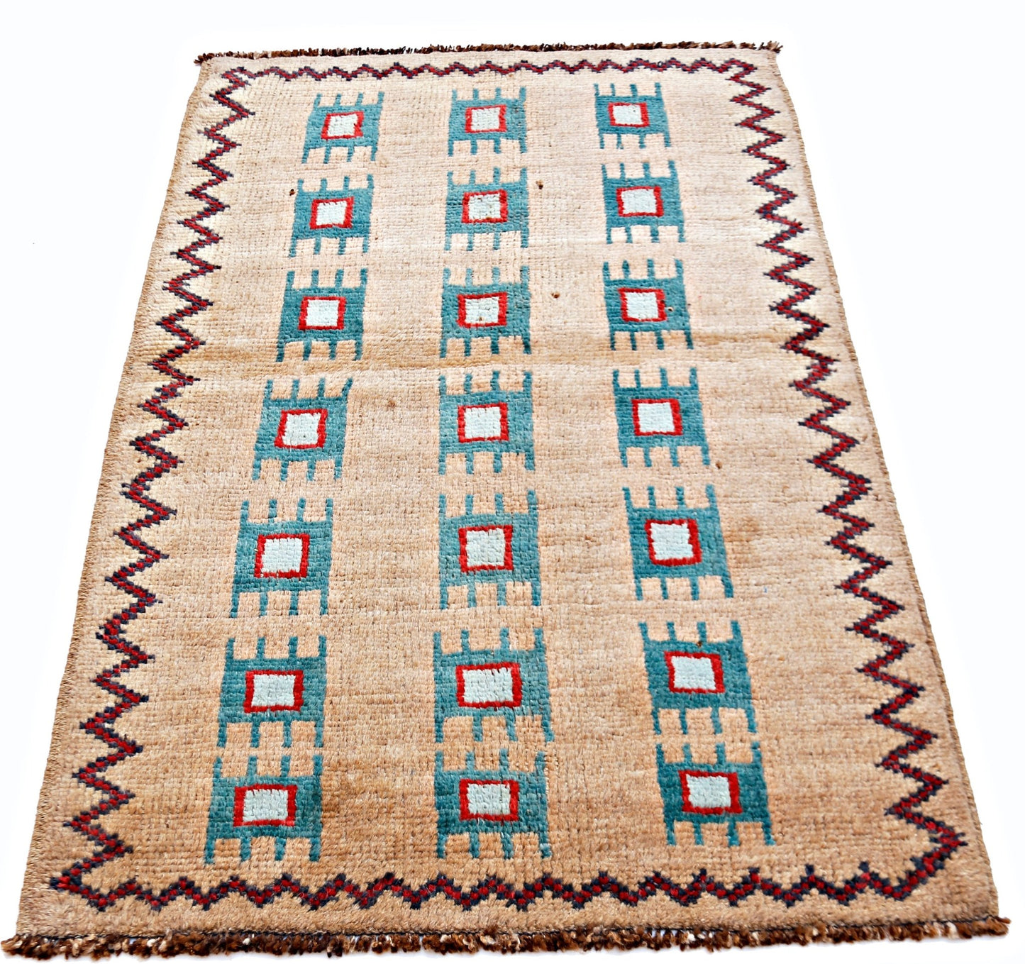 Handmade Tribal Afghan Rug | 153 x 102 cm | 5'1" x 3'4" - Najaf Rugs & Textile