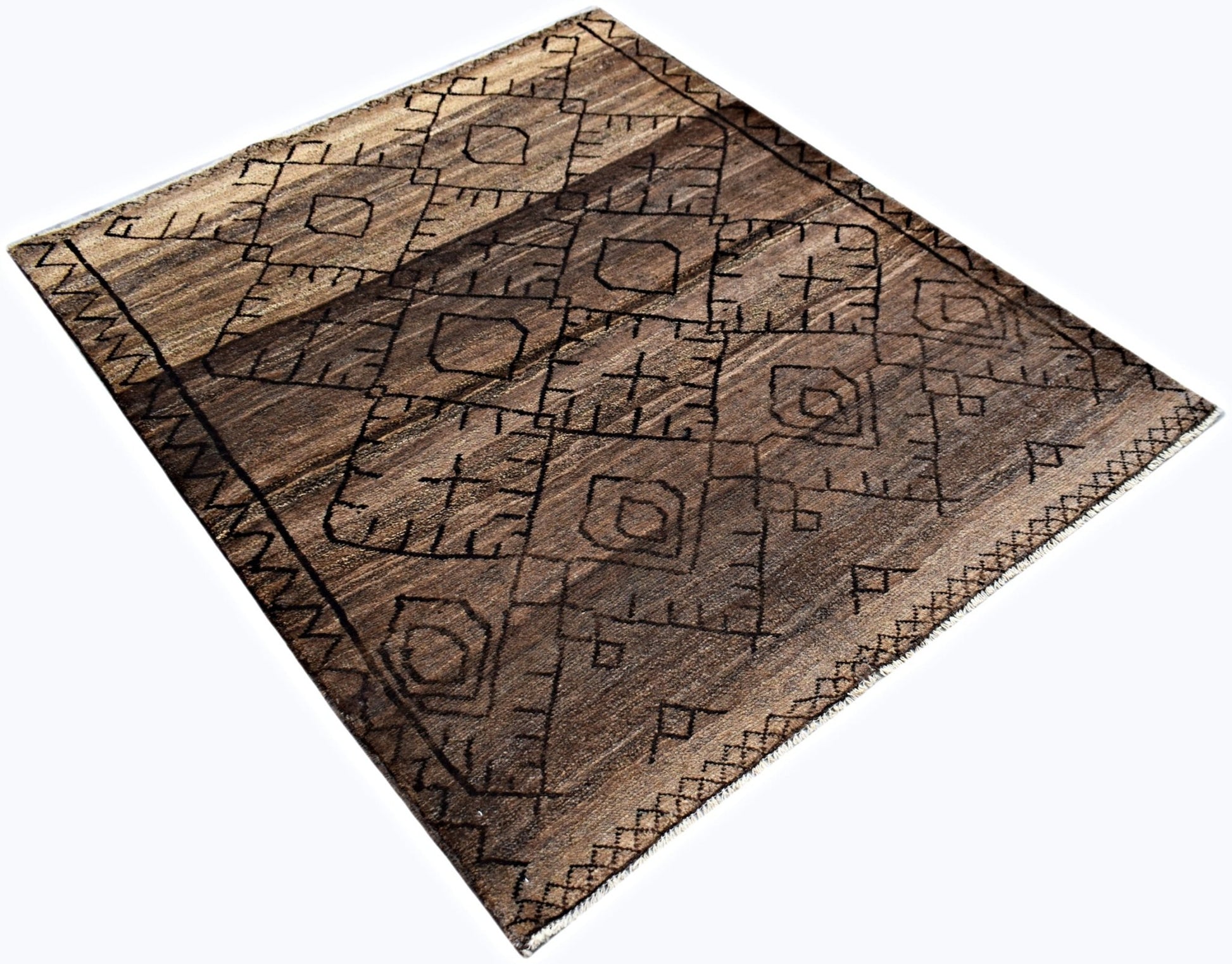 Handmade Tribal Afghan Rug | 156 x 125 cm | 5'2" x 4'2" - Najaf Rugs & Textile