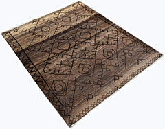 Handmade Tribal Afghan Rug | 156 x 125 cm | 5'2" x 4'2" - Najaf Rugs & Textile