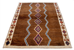Handmade Tribal Afghan Rug | 172 x 133 cm | 5'8" x 4'5" - Najaf Rugs & Textile