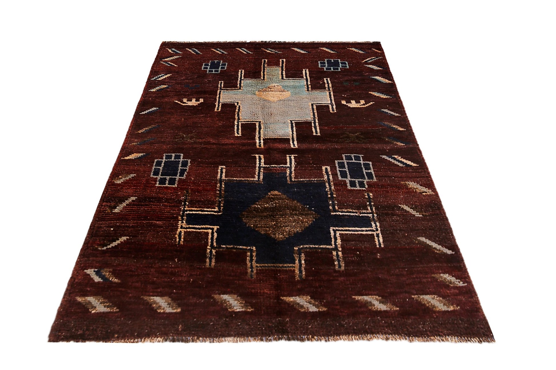 Handmade Tribal Afghan Rug | 202 x 149 cm | 6'8" x 4'11" - Najaf Rugs & Textile