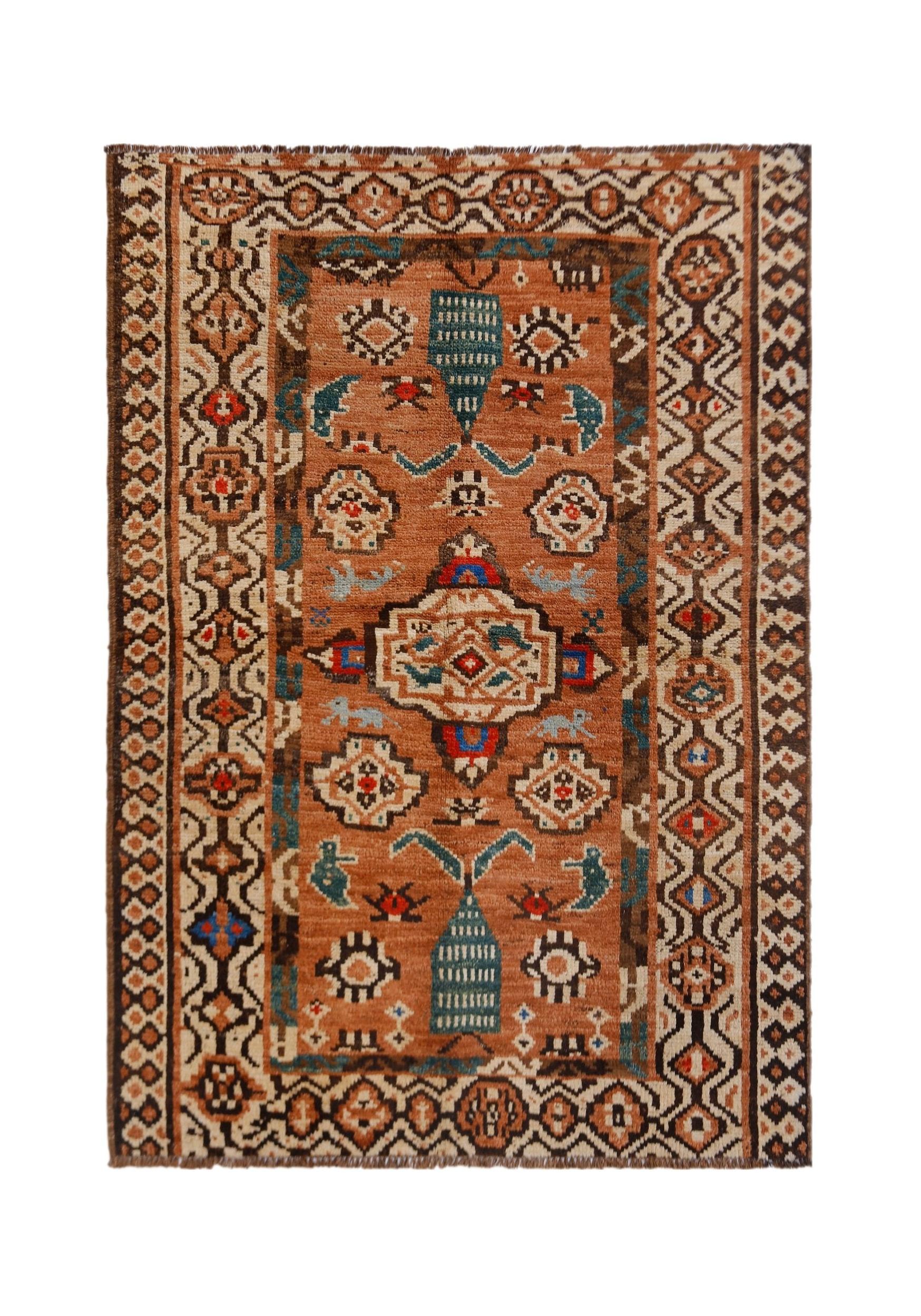 Handmade Tribal Afghan Rug | 229 x 171 cm | 7'6" x 5'8" - Najaf Rugs & Textile