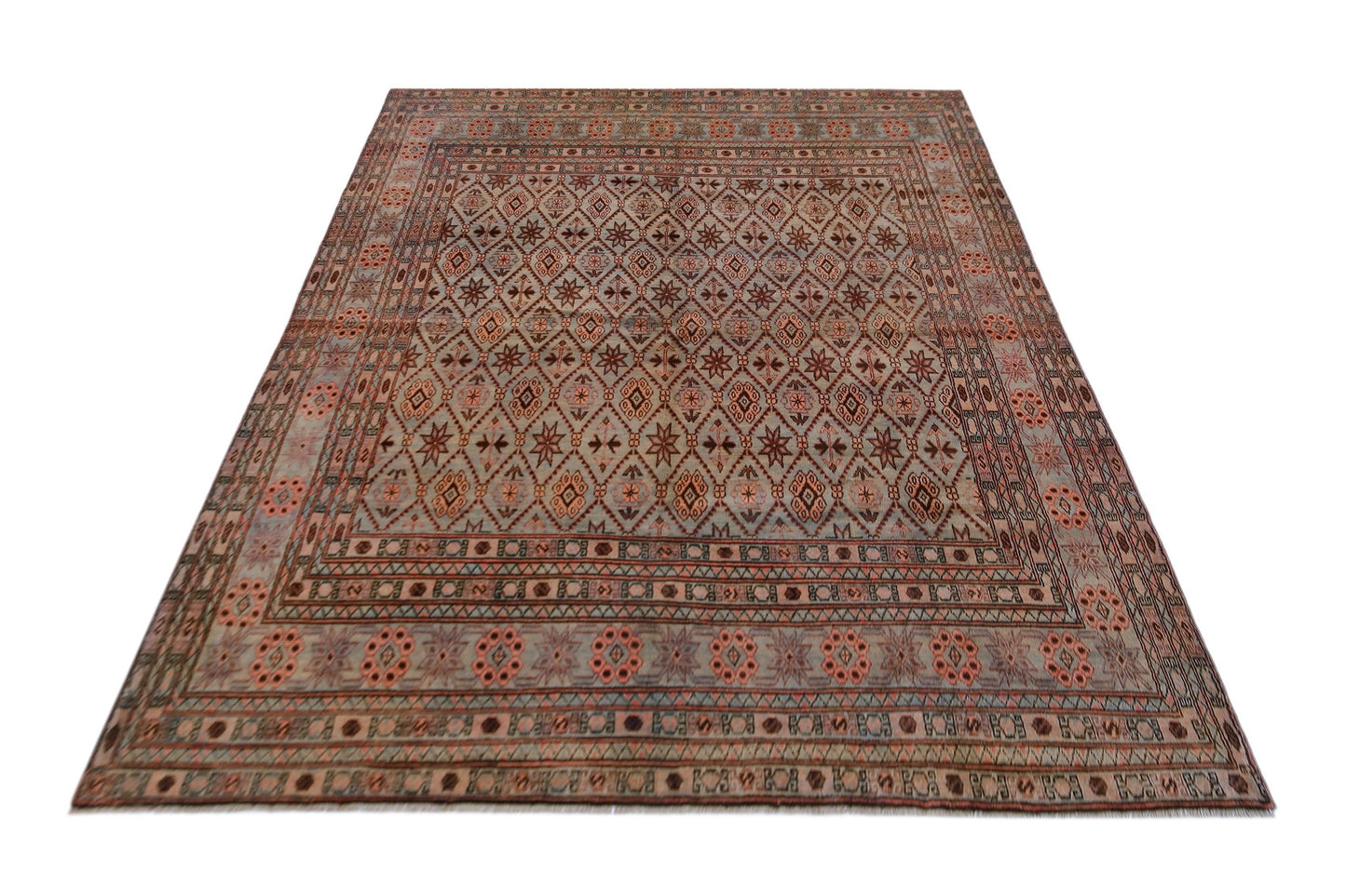 Handmade Tribal Afghan Rug | 275 x 210 cm | 9'1" x 6'11" - Najaf Rugs & Textile