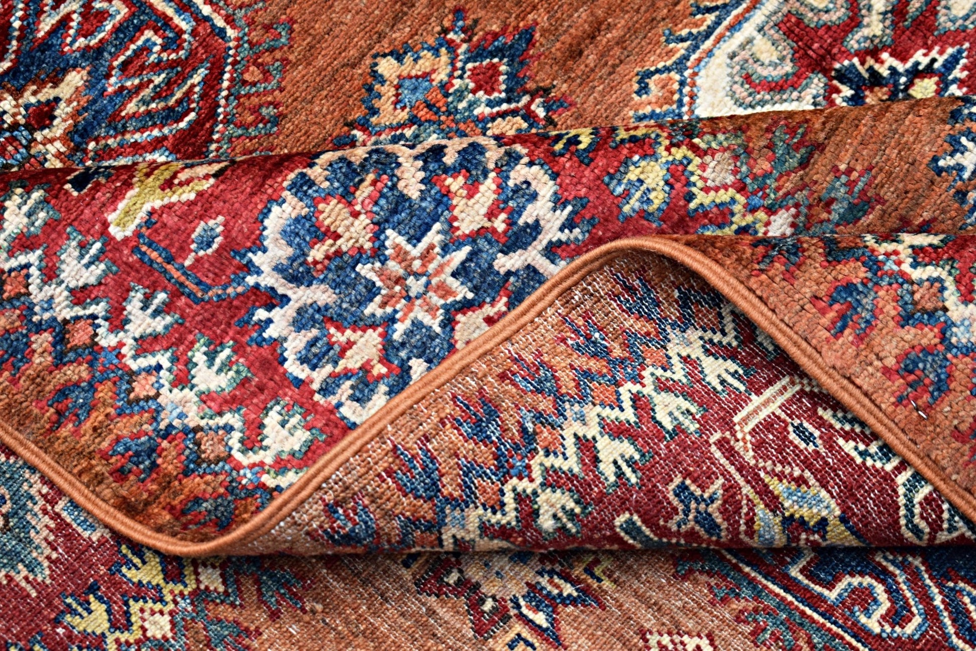 Handmade Afghan Super Kazakh Rug | 200 x 152 cm | 6'7" x 5' - Najaf Rugs & Textile