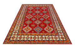 Handmade Afghan Super Kazakh Rug | 316 x 246 cm | 10'5" x 8'1" - Najaf Rugs & Textile