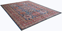 Handmade Afghan Super Kazakh Rug | 318 x 245 cm | 10'6" x 8'10" - Najaf Rugs & Textile