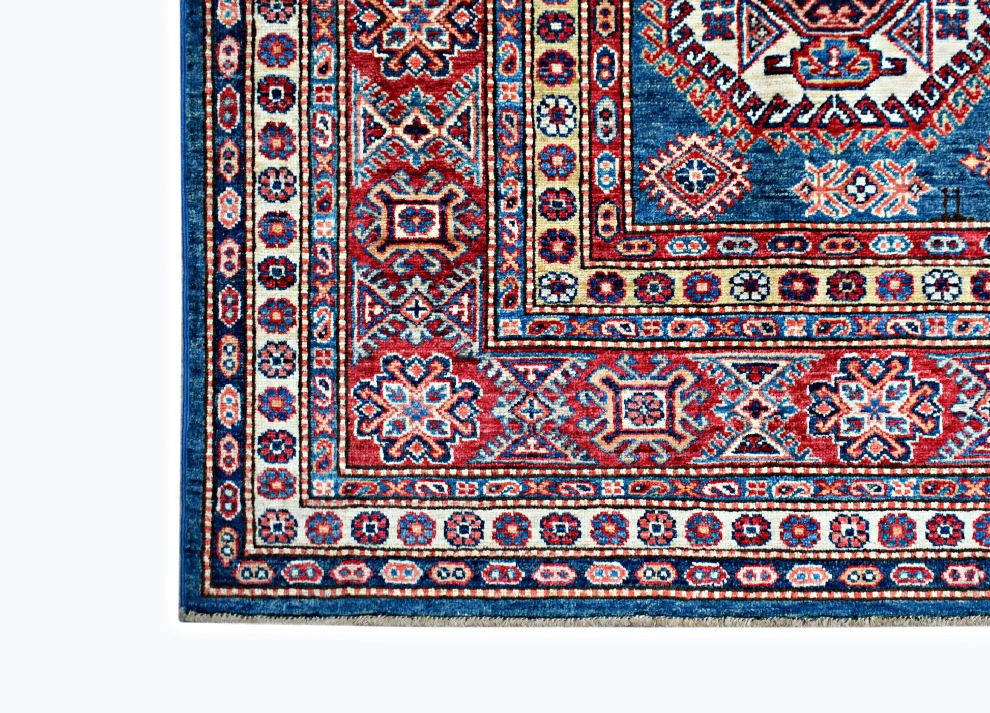 Handmade Afghan Super Kazakh Rug | 318 x 245 cm | 10'6" x 8'10" - Najaf Rugs & Textile