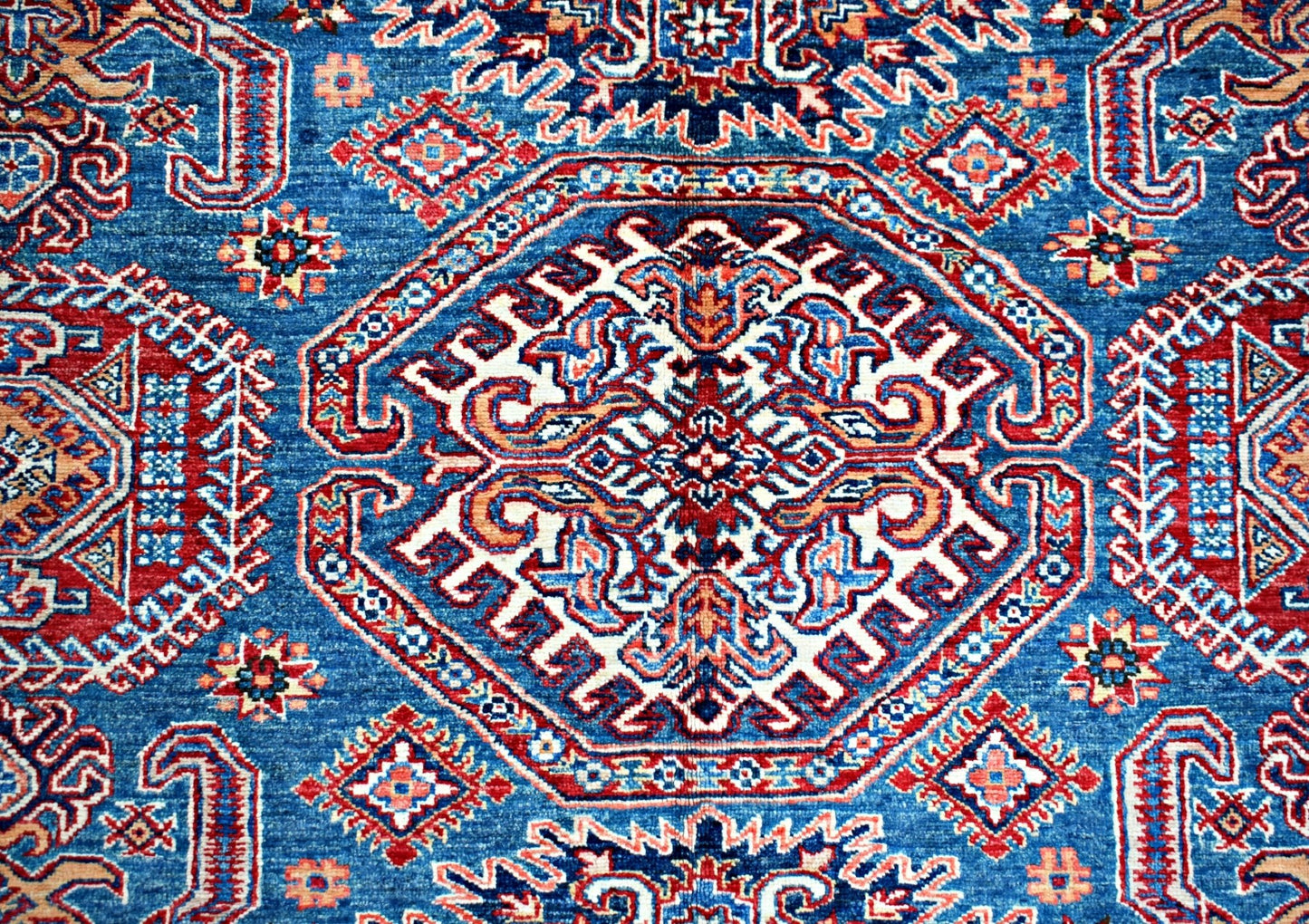 Handmade Afghan Super Kazakh Rug | 318 x 245 cm | 10'6" x 8'10" - Najaf Rugs & Textile