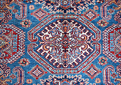 Handmade Afghan Super Kazakh Rug | 318 x 245 cm | 10'6" x 8'10" - Najaf Rugs & Textile