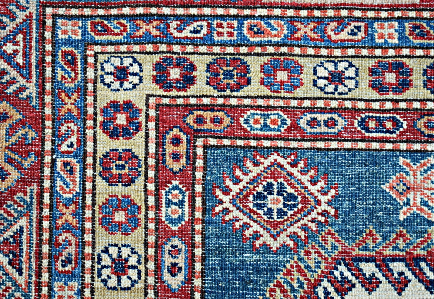 Handmade Afghan Super Kazakh Rug | 318 x 245 cm | 10'6" x 8'10" - Najaf Rugs & Textile