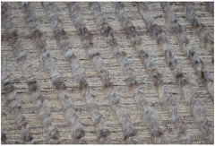 An Afghan Yekta rug featuring a textured pattern of raised wool stripes on a flatwoven base.