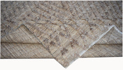 An Afghan Yekta rug featuring a textured, handspun wool chevron pattern on a flatweave cotton base.
