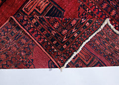 Handmade Antique Afghan Turkmen Rug | 173 x 98 cm | 5'8" x 3'2" - Najaf Rugs & Textile