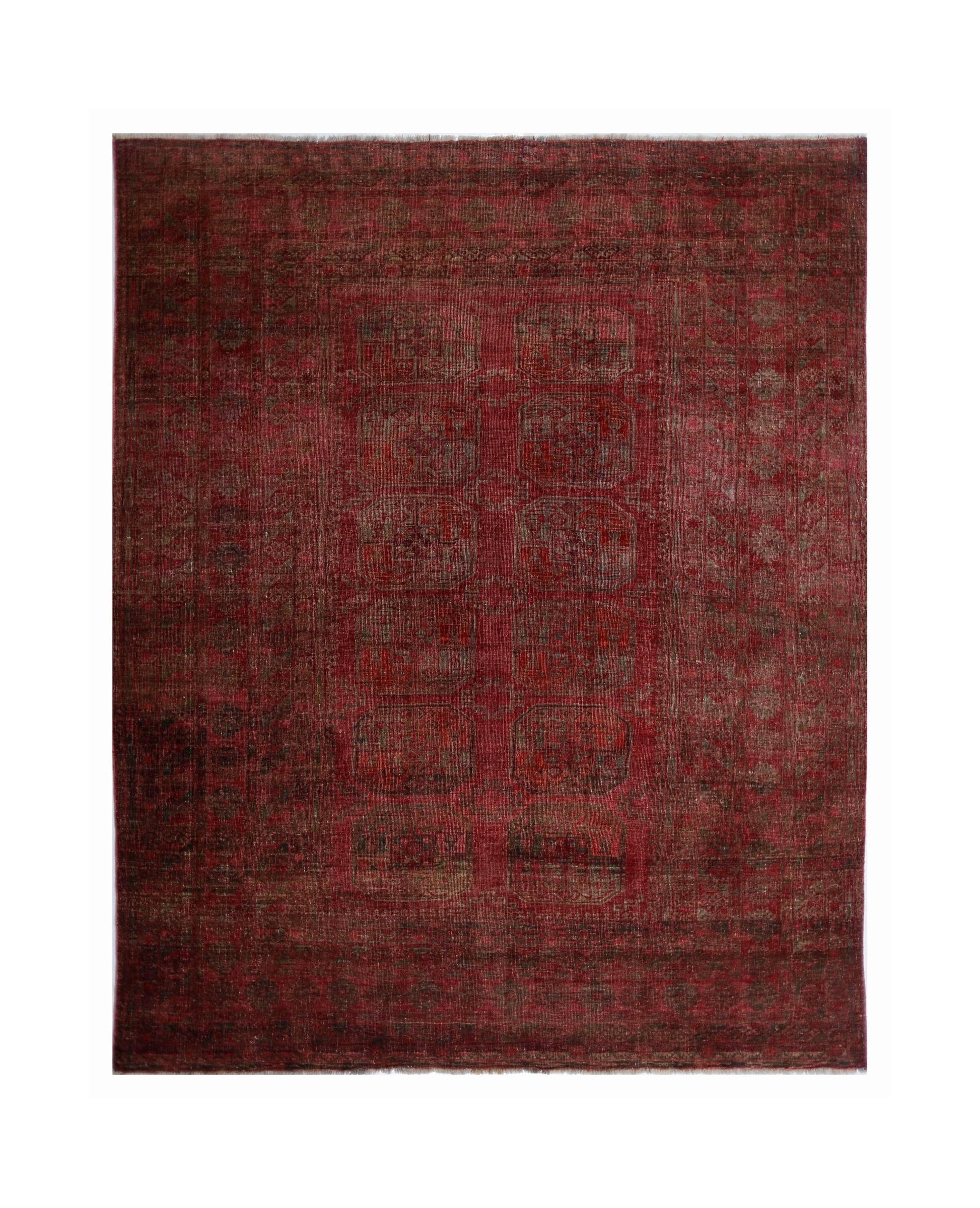 Handmade Antique Afghan Turkmen Rug | 267 x 204 cm | 8'9" x 6'8" - Najaf Rugs & Textile