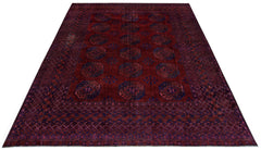 Handmade Antique Afghan Turkmen Rug | 345 x 291 cm | 11'4" x 9'6" - Najaf Rugs & Textile
