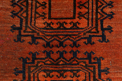 Handmade Semi-Antique Turkmen Rug | 216 x 62 cm | 7'1" x 2' - Najaf Rugs & Textile