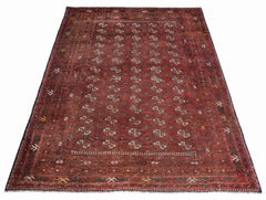 Handmade Semi-Antique Afghan Turkmen Rug | 169 x 129 cm | 5'6" x 4'3" - Najaf Rugs & Textile