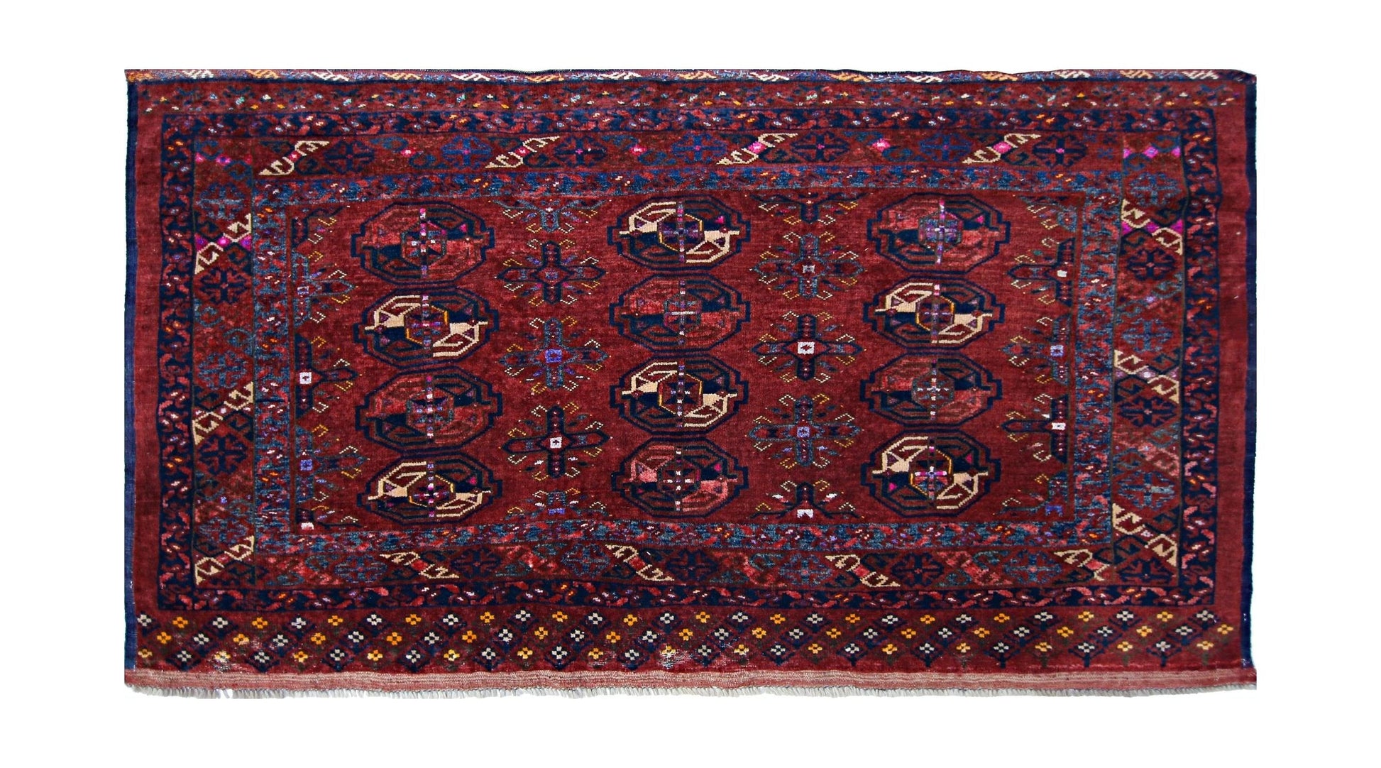 Handmade Antique Turkmen Tekke Rug | 172 x 91 cm | 5'8" x 3' - Najaf Rugs & Textile