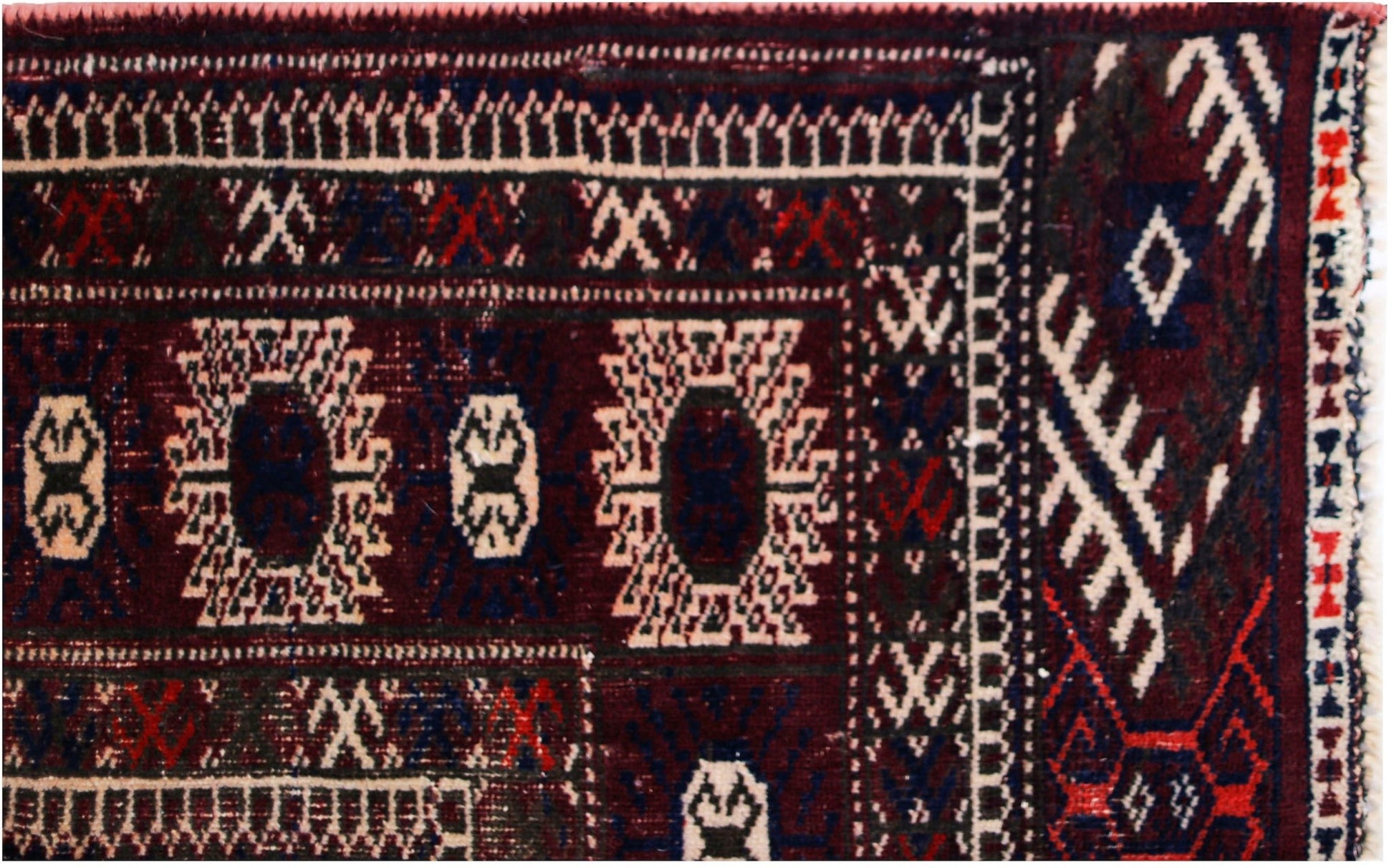 Handmade Afghan Turkmen Bokhara Rug | 202 x 135 cm | 6'8" x 4'5" - Najaf Rugs & Textile