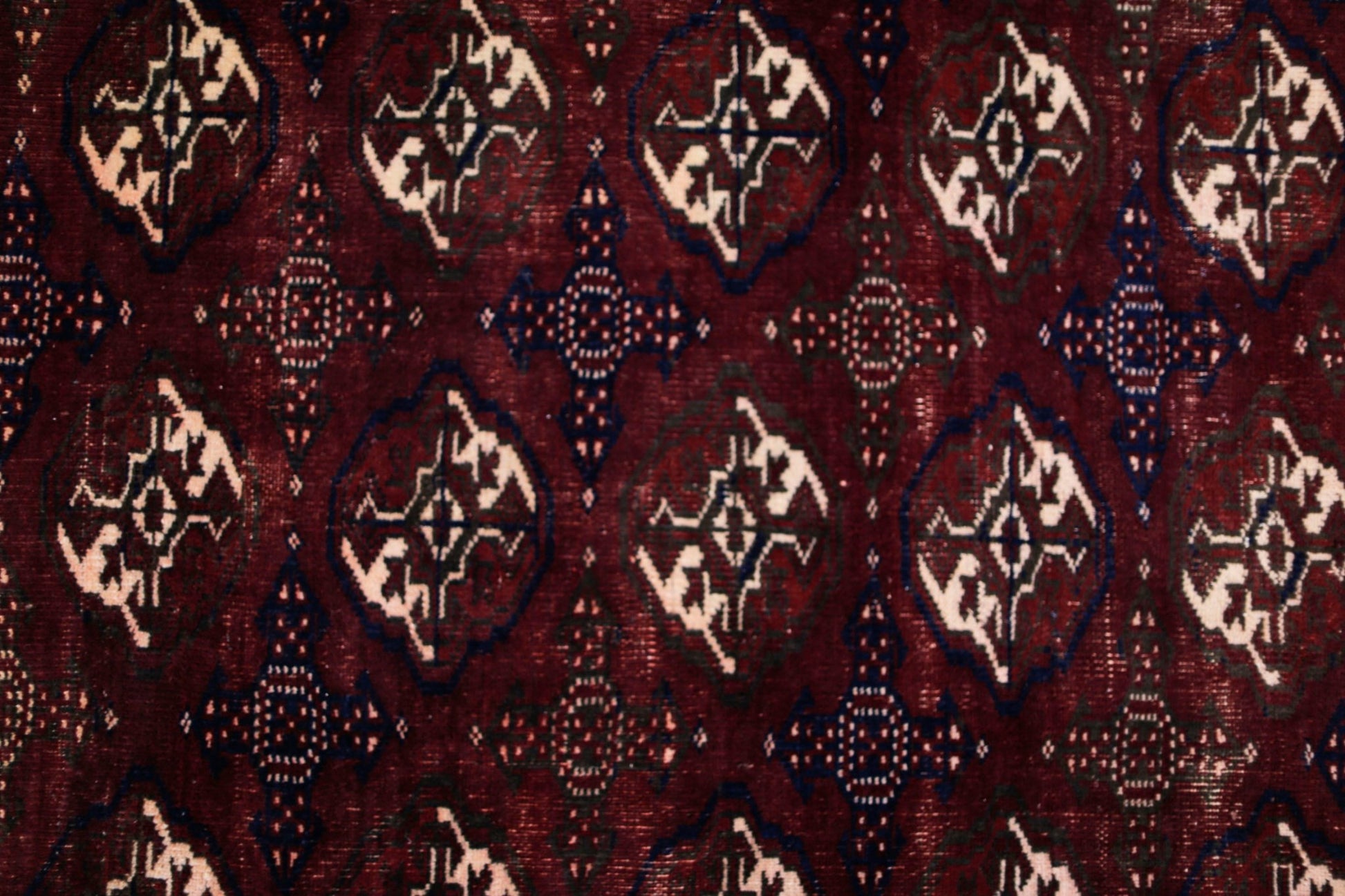 Handmade Afghan Turkmen Bokhara Rug | 202 x 135 cm | 6'8" x 4'5" - Najaf Rugs & Textile
