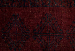 Handmade Semi-Antique Afghan Turkmen Rug | 111 x 103 cm | 3'8" x 3'5'" - Najaf Rugs & Textile