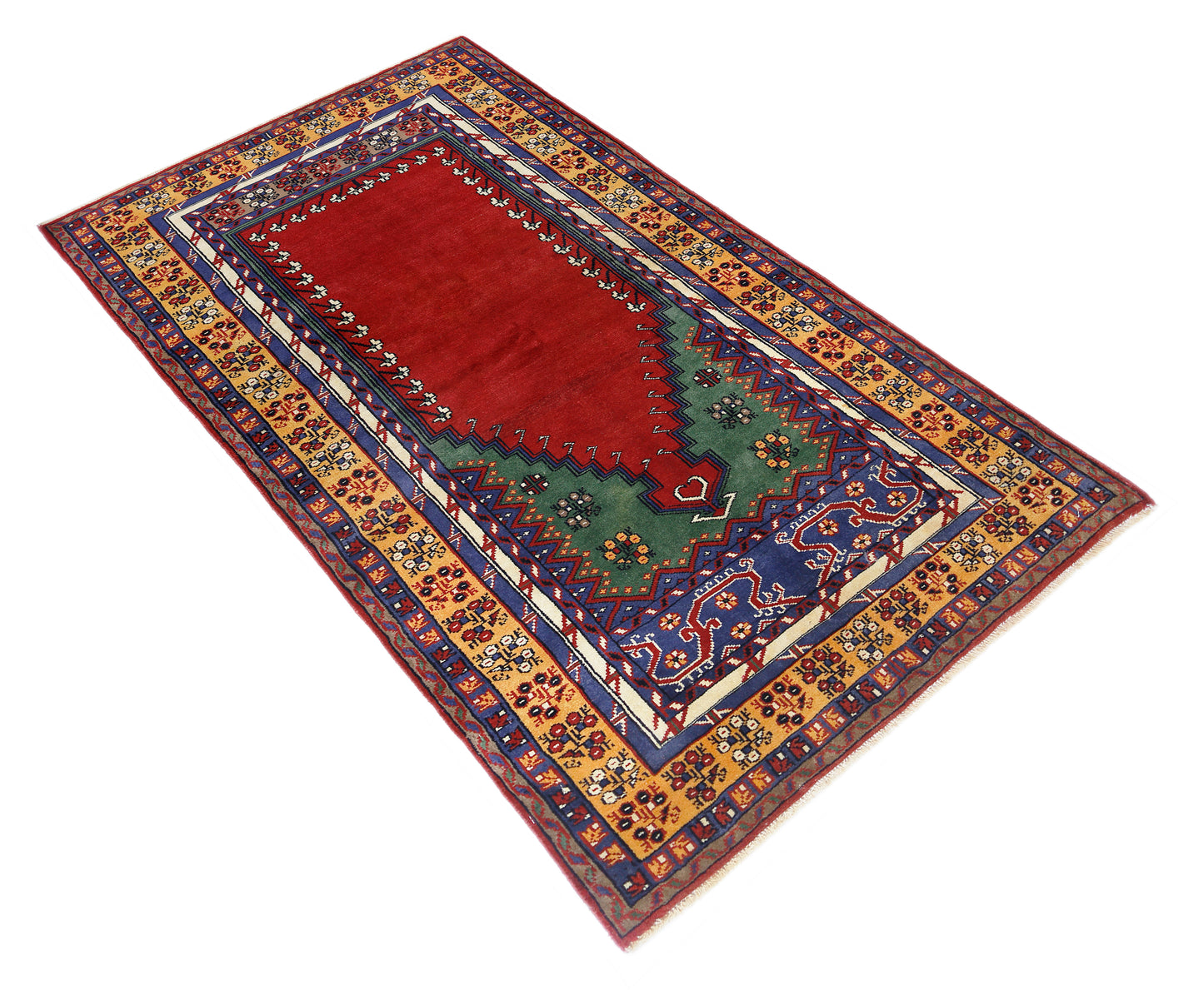 Vintage Turkish Kayseri Rug