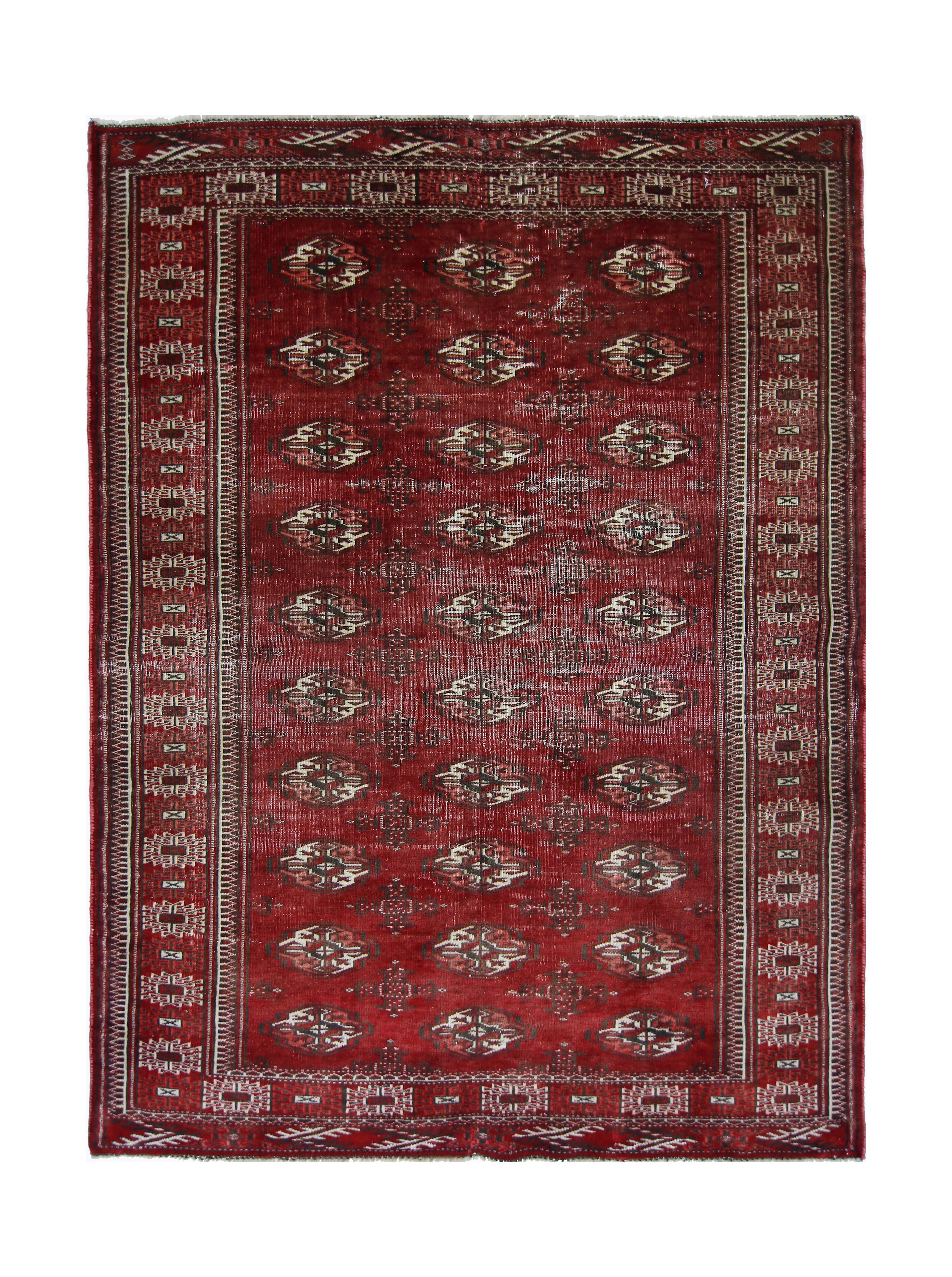 Vintage Afghan Turkmen Rug