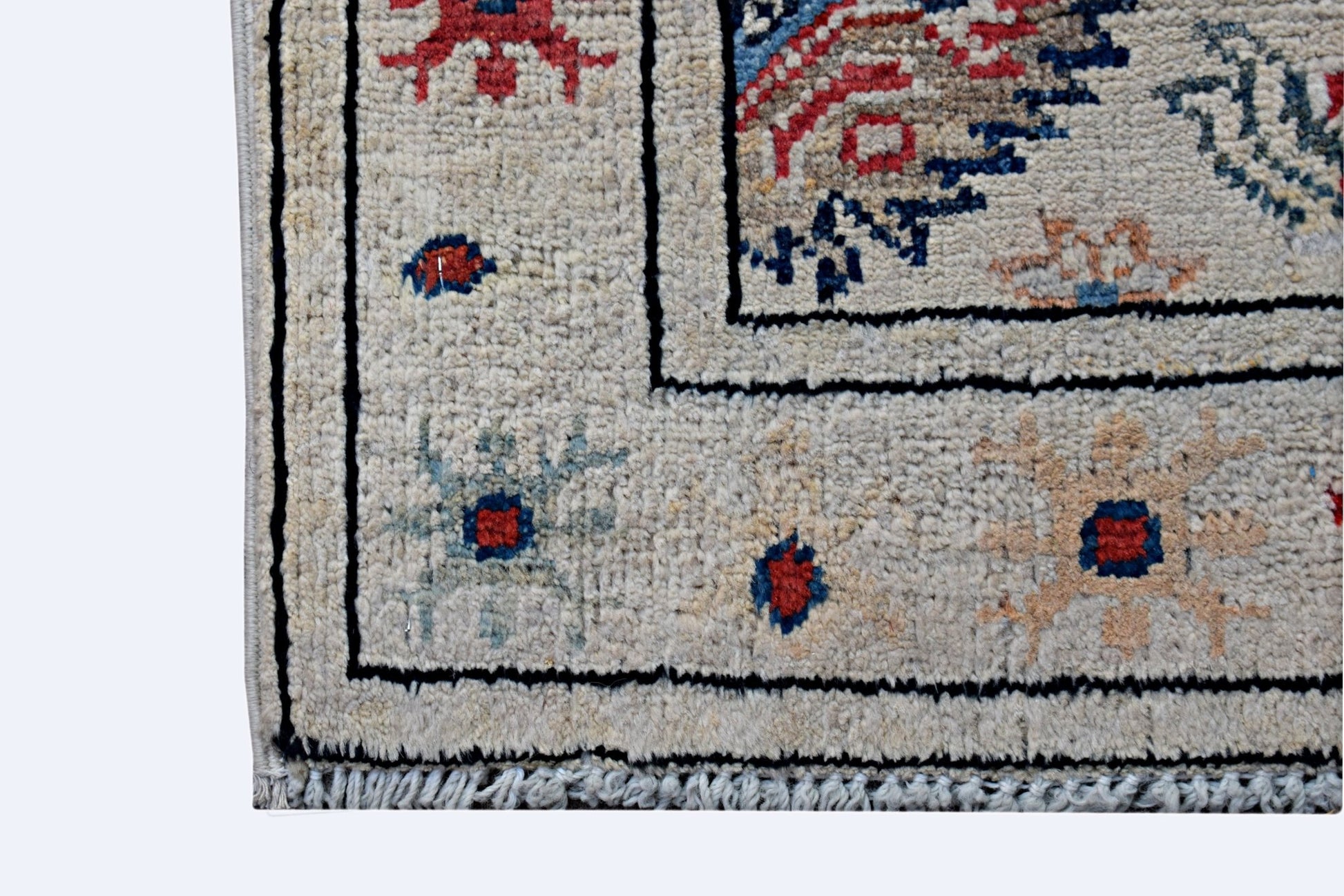 Handmade Mini Afghan Chobi Rug | 86 x 60 cm | 2'10" x 2' - Najaf Rugs & Textile