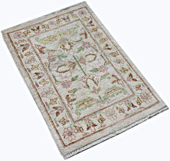 Handmade Mini Afghan Chobi Rug | 87 x 57 cm | 2'10" x 1'10" - Najaf Rugs & Textile