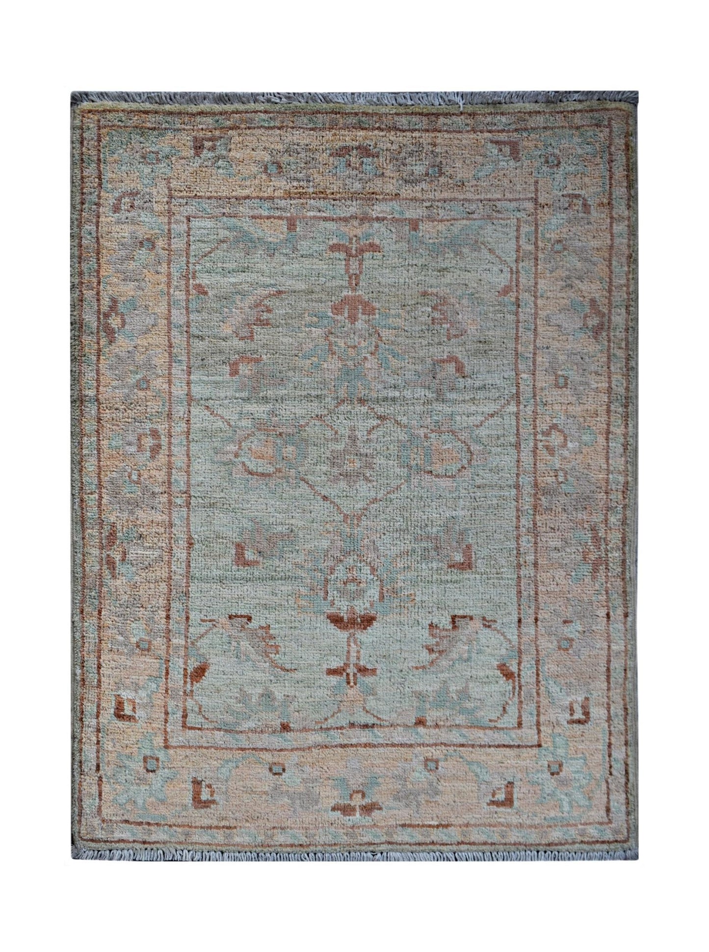 Handmade Mini Afghan Chobi Rug | 88 x 61 cm | 2'10" x 2' - Najaf Rugs & Textile