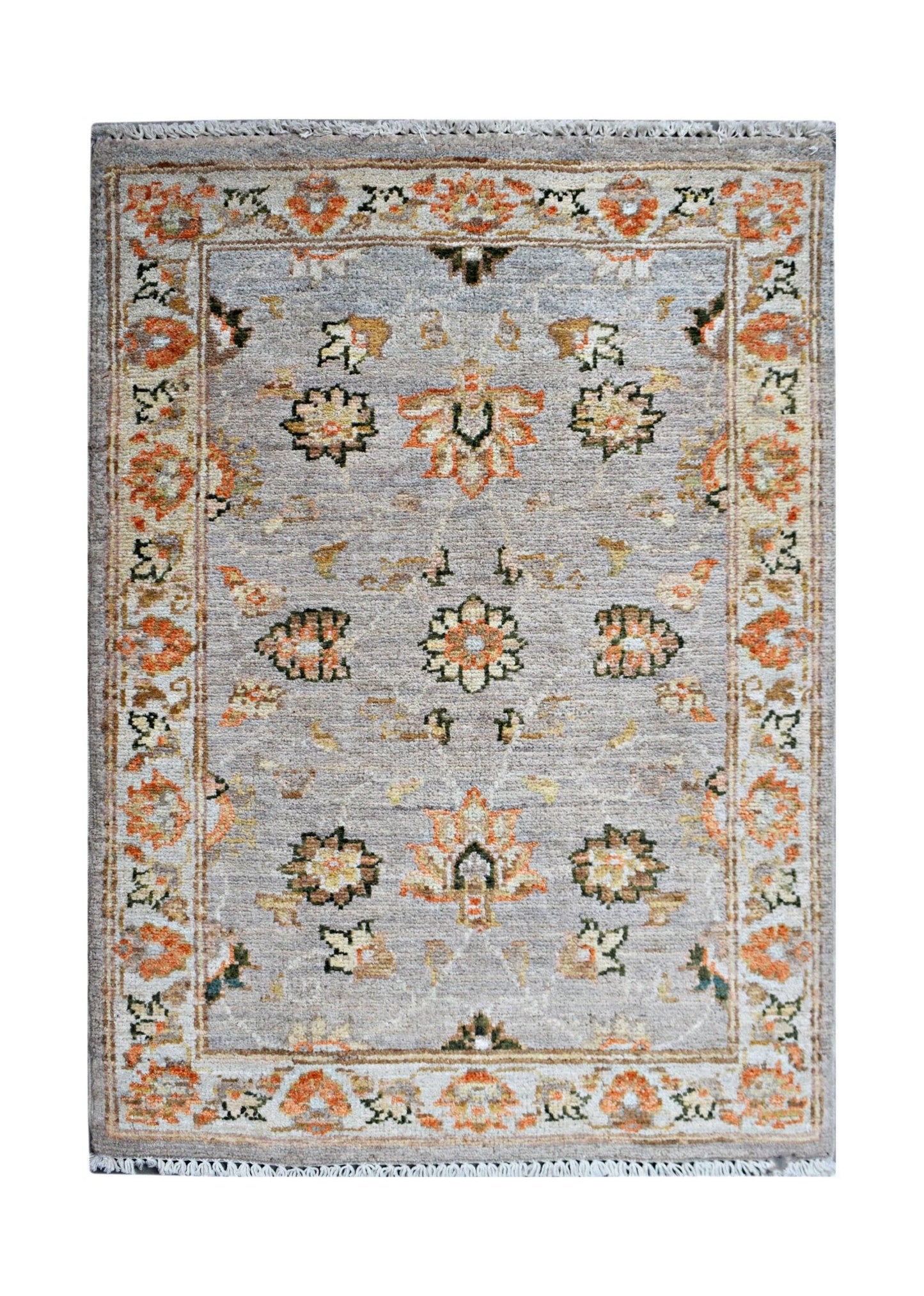 Handmade Mini Afghan Chobi Rug | 88 x 61 cm | 2'10" x 2' - Najaf Rugs & Textile