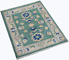Handmade Mini Afghan Chobi Rug | 89 x 66 cm | 2'11" x 2'2" - Najaf Rugs & Textile