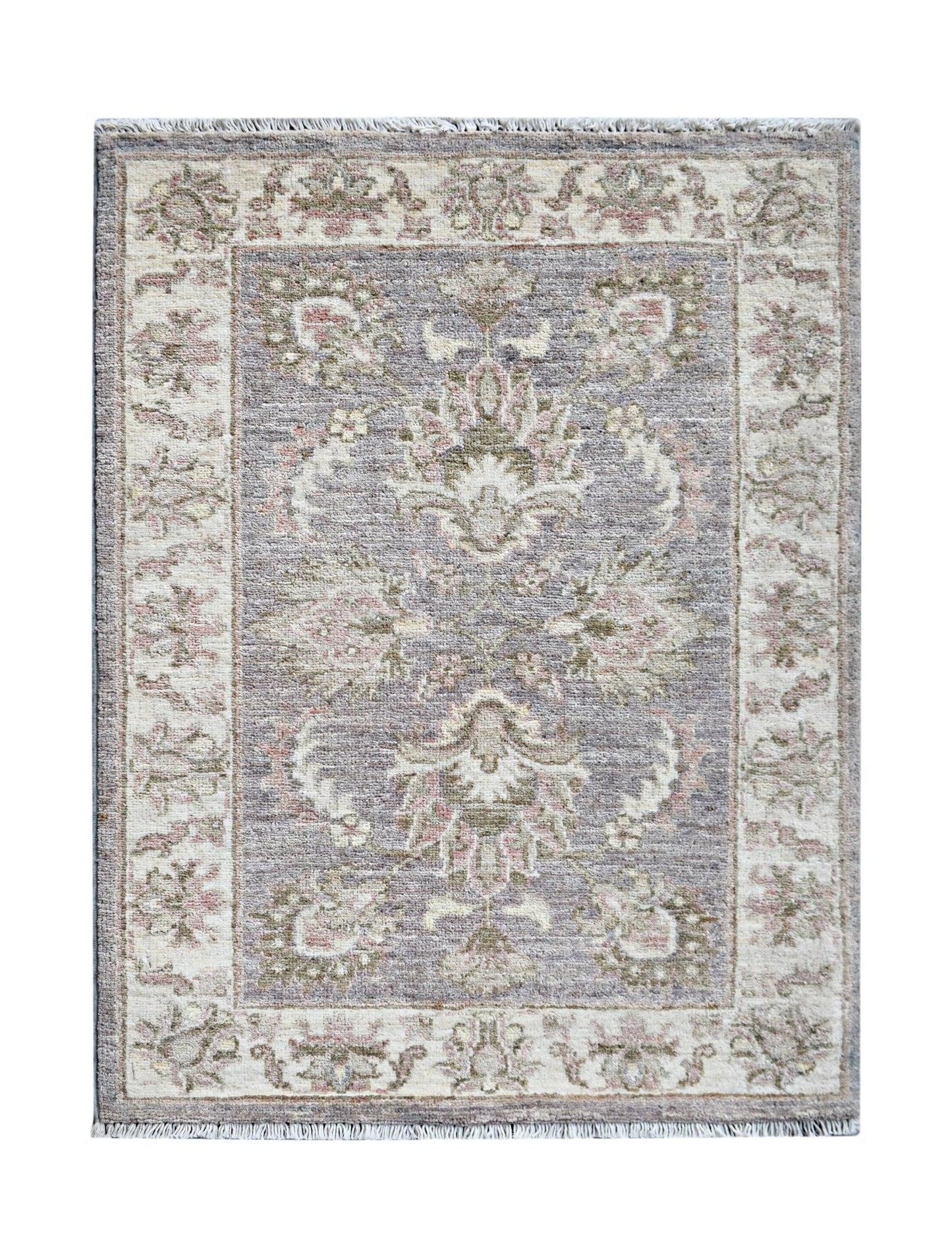 Handmade Mini Afghan Chobi Rug | 89 x 67 cm | 2'3" x 2'3" - Najaf Rugs & Textile